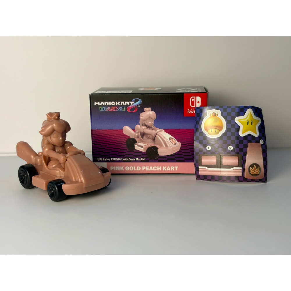 Mario Kart 8 Deluxe McDonalds Happy Meal Toy #10 - Pink Gold Peach Kart